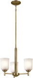 Kichler 43670NBR Shailene Modern Natural Brass Mini Lighting Chandelier