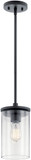 Kichler 43996BK Crosby Modern Black Mini Pendant Lamp