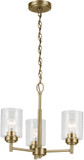 Kichler 44029NBR Winslow Modern Natural Brass Mini Chandelier Lamp