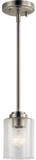 Kichler 44032NI Winslow Modern Brushed Nickel Mini Pendant Hanging Light