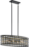 Kichler 44077BK Aldergate Modern Black Kitchen Island Light