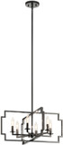Kichler 44128MCH Downtown Deco Midnight Chrome Mini Chandelier Light