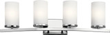 Kichler 45498CH Crosby Contemporary Chrome 4-Light Bathroom Light Sconce