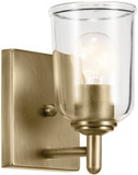 Kichler 45572NBRCLR Shailene Contemporary Natural Brass Sconce Lighting