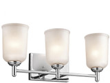 Kichler 45574CH Shailene Chrome 3-Light Vanity Light