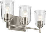 Kichler 45574NICLR Shailene Contemporary Brushed Nickel 3-Light Bath Lighting