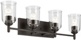 Kichler 45575OZCLR Shailene Contemporary Olde Bronze 4-Light Bathroom Light