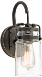Kichler 45576OZ Brinley Contemporary Olde Bronze Lighting Sconce