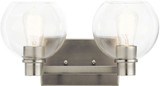 Kichler 45893NI Harmony Modern Brushed Nickel 2-Light Bath Lighting Sconce