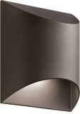 Kichler 49278AZTLED Wesley Modern Textured Architectural Bronze LED Outdoor Wall Light Sconce