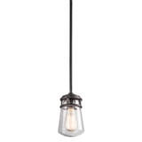 Kichler 49446AZ Lyndon Vintage Architectural Bronze Finish 5" Wide Outdoor Mini Drop Lighting