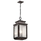 Kichler 49505WZC Wiscombe Park Traditional Weathered Zinc Finish 23" Tall Exterior Drop Lighting Fixture