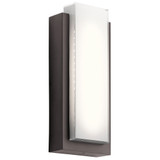 Kichler 49557AZLED Dahlia Modern Architectural Bronze LED Outdoor Medium Light Sconce