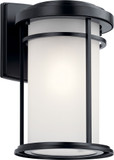 Kichler 49687BK Toman Contemporary Black Exterior 8" Wall Mounted Lamp