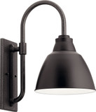 Kichler 49837BK Pellinord Modern Black Outdoor Wall Lamp
