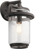 Kichler 49866WZC Andover Modern Weathered Zinc Exterior 10" Lamp Sconce
