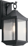 Kichler 49985DBK Springfield Distressed Black Outdoor Medium Wall Sconce Light