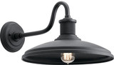Kichler 49981BKT Allenbury Retro Textured Black Outdoor 14" Wall Lamp
