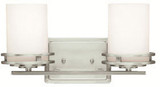 Kichler 5077NI Hendrik Modern Brushed Nickel 2-Light Bathroom Lighting
