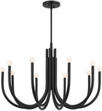 Kichler 52551BK Odensa Contemporary Black Chandelier Light