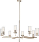 Kichler 52680PN Velestino Modern Polished Nickel Hanging Chandelier