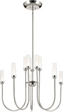 Kichler 52757PNLED Moraine Modern Polished Nickel LED Chandelier Light