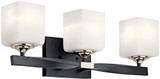 Kichler 55002BK Marette Modern Black 3-Light Bath Lighting