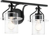 Kichler 55078BK Everett Black 2-Light Bath Lighting Fixture
