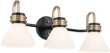 Kichler 55155BK Farum Modern Black 3-Light Bath Lighting