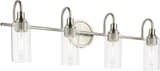 Kichler 55212NI Kavi Contemporary Brushed Nickel 4-Light Bathroom Lighting Sconce