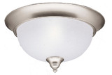 Kichler 8064NI Dover 2 Light 13 Inch Flushmount Ceiling Fixture