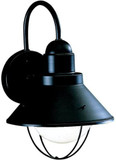 Kichler 9022BK Seaside Nautical Black Outdoor Wall Sconce