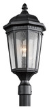 Kichler 9532BKT Courtyard Small 23 Inch Tall Textured Black Post Lighting
