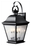 Kichler 9704BK Mount Vernon Small 4 Candle Outdoor Traditional Wall Lighting