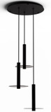 Koncept CMP-C3-S-12-MTB+GDGY9 Combi Modern Matte Black LED 3-Light Multi Hanging Light