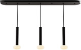 Koncept CMP-L3-S-12-MTB+NA+GLB Combi Modern Matte Black LED 3-Light Multi Lighting Pendant