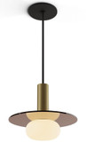 Koncept CMP-S1-S-06-BRS+GTEA9+GLB Combi Contemporary Brass LED Mini Pendant Lighting