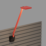 Koncept FCD-1-MFR-SLT Focaccia Contemporary Matte Fire Red LED Slatwall Wall Swing Arm Lamp