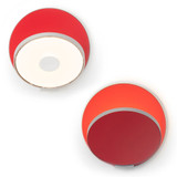 Koncept GRW-S-SIL-MRD Gravy Modern Silver / Matte Reds LED Wall Light Sconce