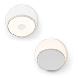 Koncept GRW-S-SIL-MWT Gravy Contemporary Silver / Matte Whites LED Wall Lighting Fixture