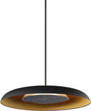 Koncept RMW-09-SW-CCF-HW+18BD-MBG Ramen Modern Matte Black w/ Gold Interior LED Lighting Wall Sconce