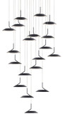 Koncept RYP-C19-SW-MTB Royyo Modern Matte Black LED Multi Pendant Lamp