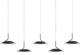 Koncept RYP-L5-SW-MTB Royyo Modern Matte Black LED Multi Pendant Light Fixture
