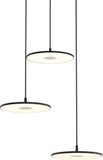 Koncept YUP-C3-SW-MTB+SCLR Yurei Contemporary Matte Black LED Multi Drop Ceiling Lighting