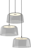 Koncept YUP-C3-SW-MTB+SCLR Yurei Contemporary Matte Black LED Multi Drop Ceiling Lighting