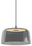 Koncept YUP-S1-SW-MTB+SDGY Yurei Contemporary Matte Black LED Drop Ceiling Light Fixture