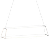 Koncept ZBP-54-RR-SW-MWT-CNP Z-Bar Rise Rectangle Modern Matte White LED Kitchen Island Light Fixture