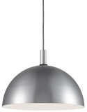 Kuzco 492324-BN-BK Archibald Modern Brushed Nickel / Black 24" Drop Lighting Fixture