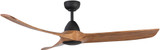 Kuzco CF77860-MB/NW Baylor Contemporary Matte Black / Natural Wood 60" Home Ceiling Fan