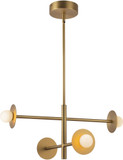 Kuzco CH15504-BG-UNV Elixir Contemporary Brushed Gold LED Mini Chandelier Light